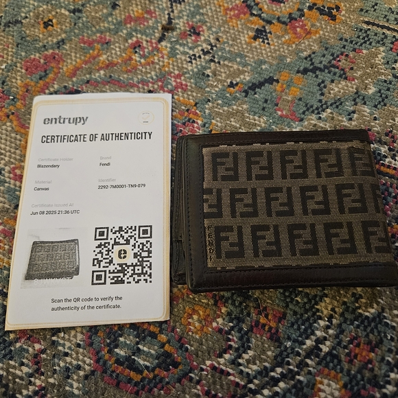 Fendi Zucca Black and Broen Men's Wallet